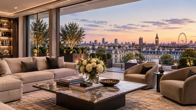 London Penthouse at Sunset