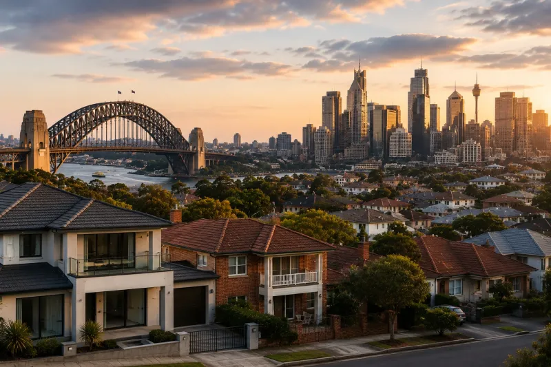 Sydney Harbor Sunset Panorama
