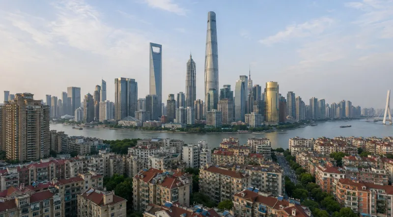 Panoramic Skyline Above the River