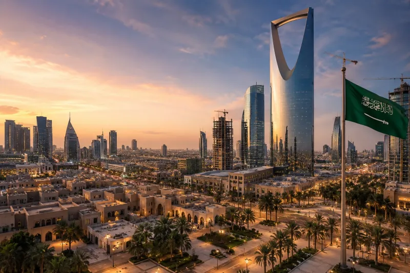 Riyadh Skyline at Golden Hour
